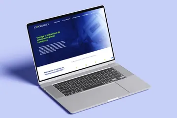 Le site de Degoisey, usinage de précision, sur un ordinateur portable