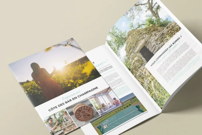 Le guide touristique Côte des Bar en Champagne, édition 2023-2024.