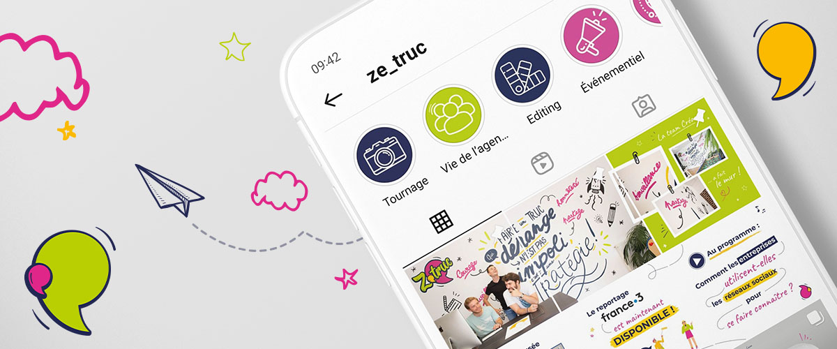 Illustration d'un feed Instagram sur mobile