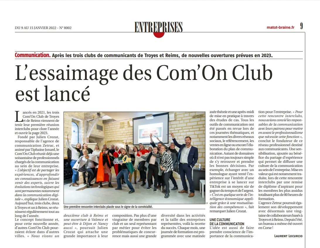 Presse Com'On Club