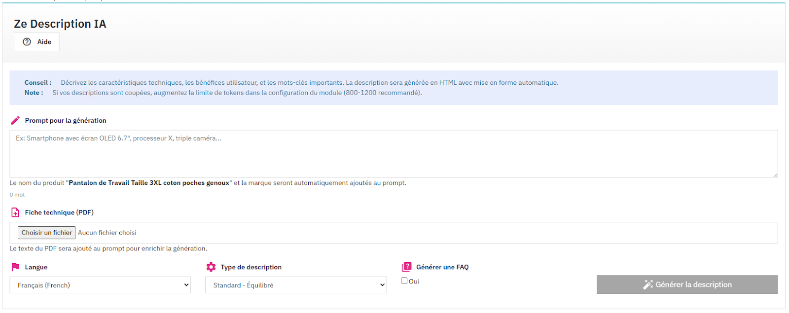 Ze Description IA : l’innovation au service de vos fiches produits PrestaShop